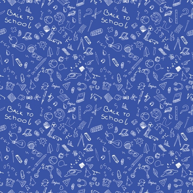 Бесплатное векторное изображение Синий фон обратно в школу