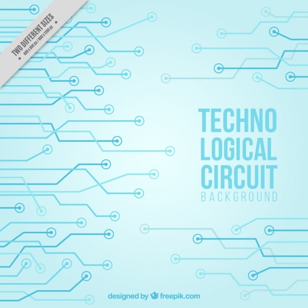 무료 벡터 기술 회로의 파란색 배경