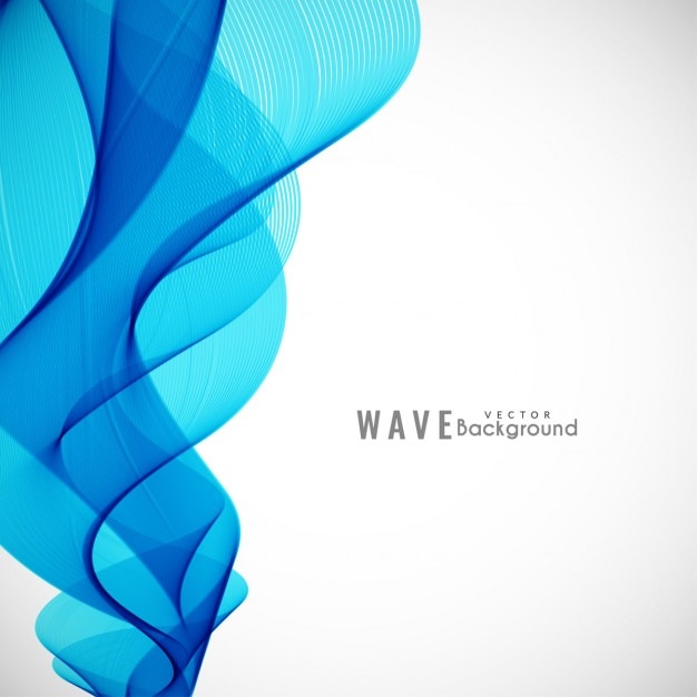Бесплатное векторное изображение Абстрактные голубая волна стильный фон