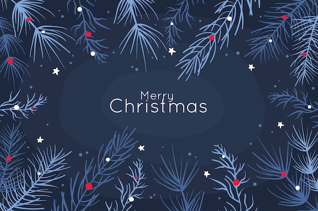 Blue background with christmas theme