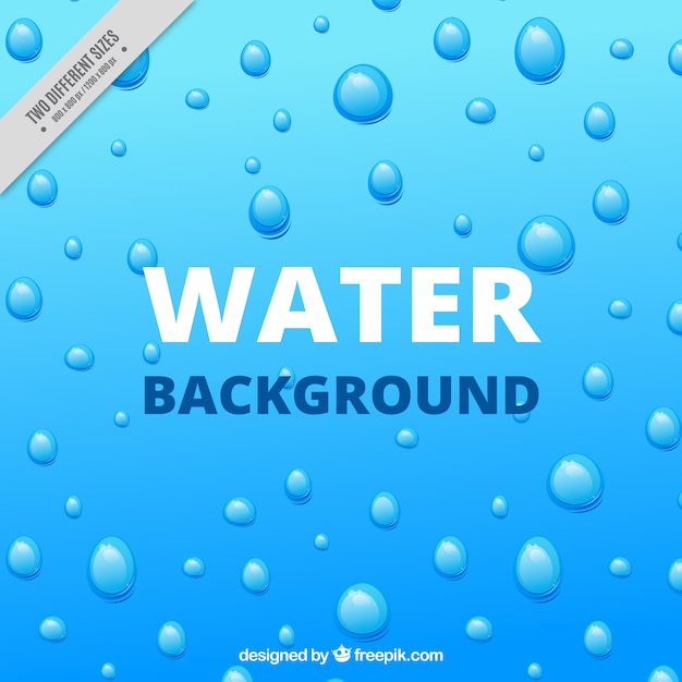 Free vector blue background with drops