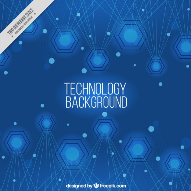 Free Vector blue background with geometric shapes