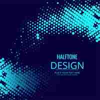 Free vector blue background with halftone dots