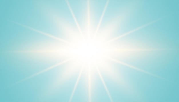 Free vector blue background with lens flare effect at center