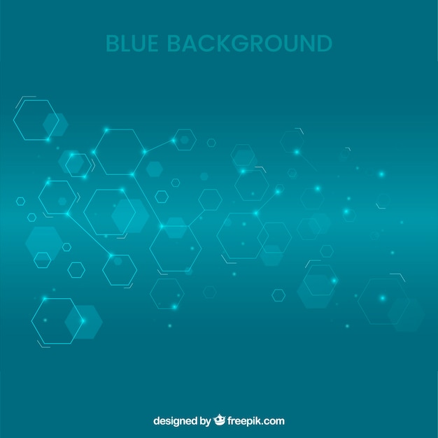 Free vector blue background with polygons