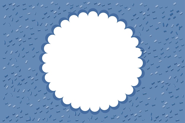 Free vector blue background with round frame