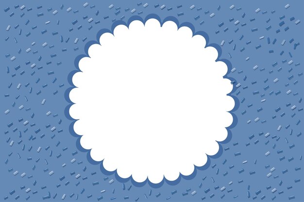 Blue background with round frame