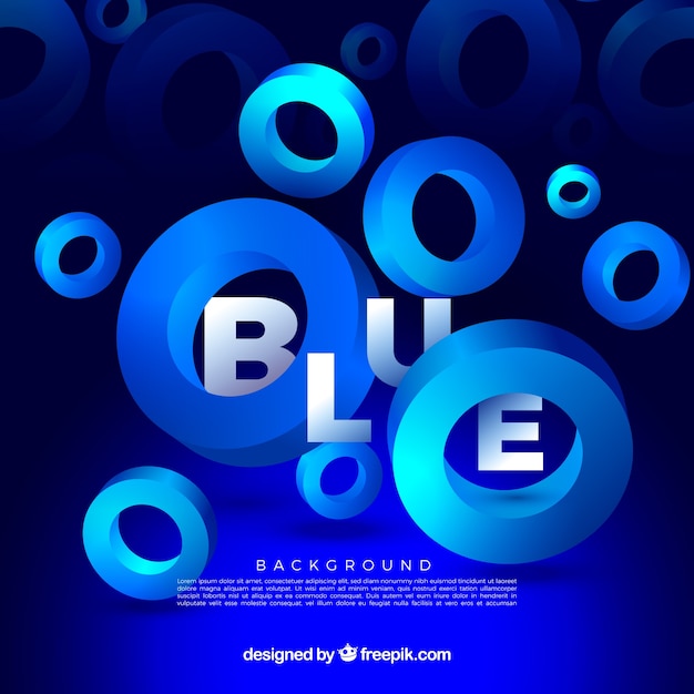 Free vector blue background with shapes