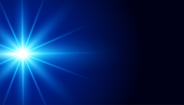 Бесплатное векторное изображение Синий фон с блестящим светящимся световым эффектом
