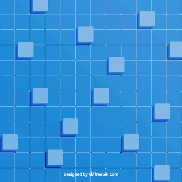 Free vector blue background with squares