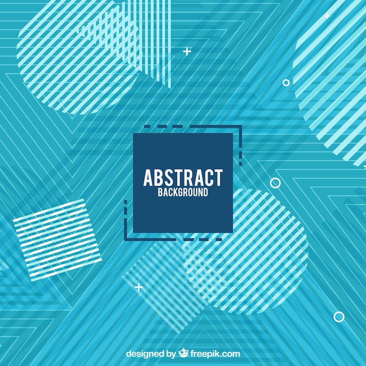 Free Vector blue background with striped shapes