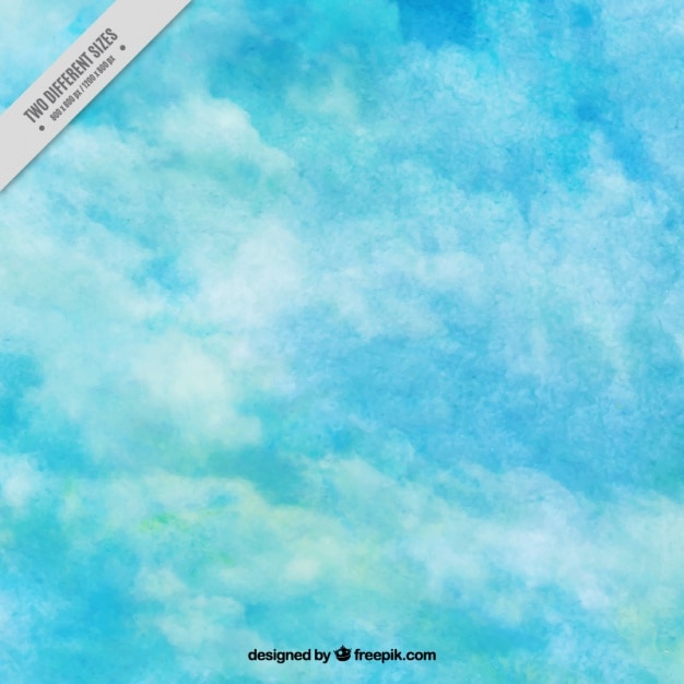 Free Vector blue background with watercolor texture