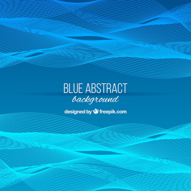 Blue background with wavy shapes