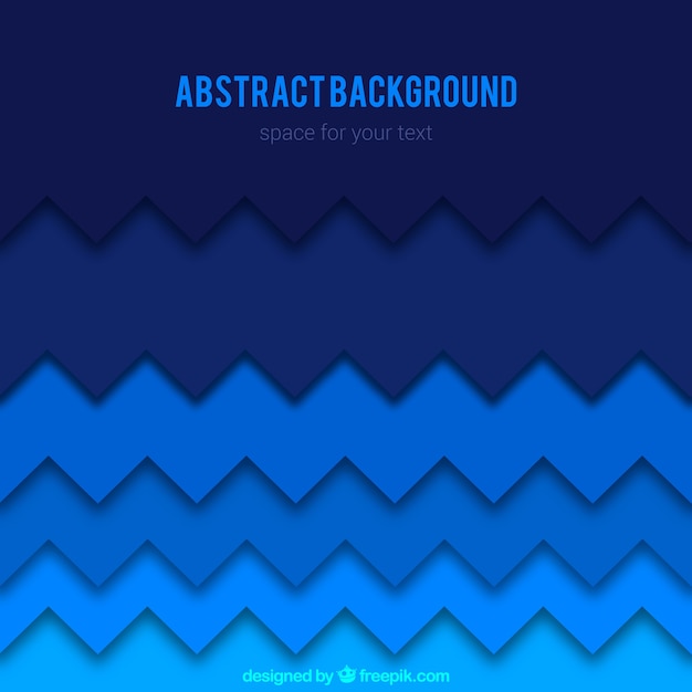 Blue background with zig zag shapes