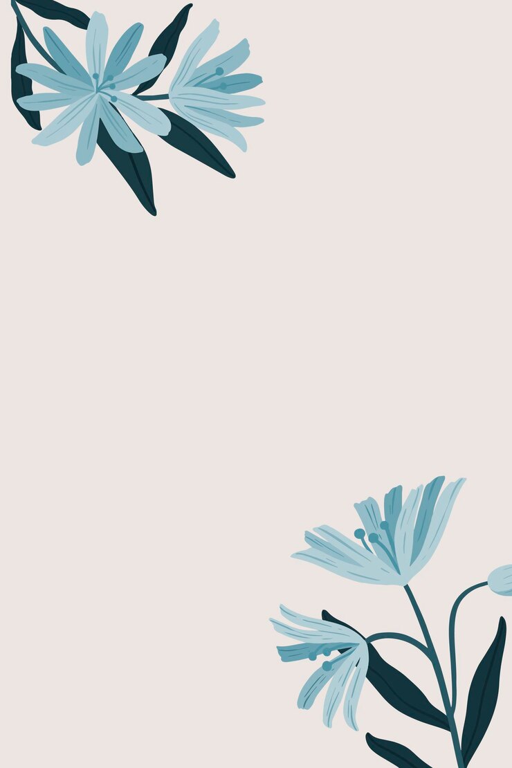 Free Vector blue botanical copy space on a pink background vector