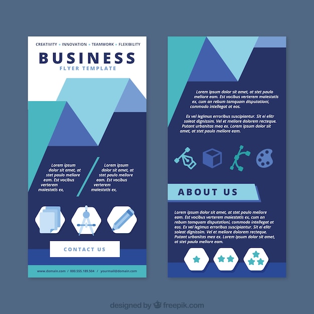 Blue brochure concept