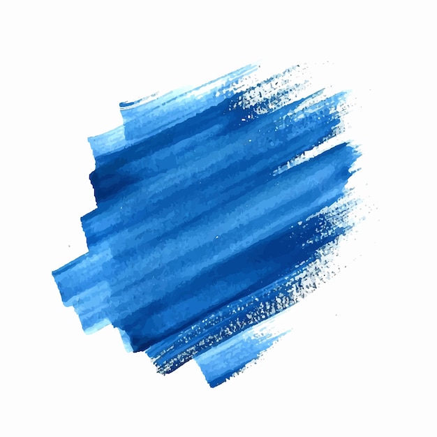 Синий мазок кисти акварельный дизайн