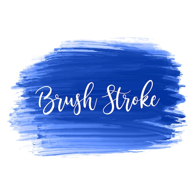 Free vector blue brush stroke watercolor design