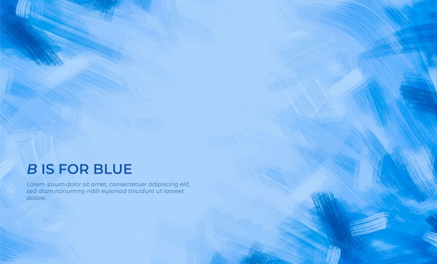 Blue brushstrokes background with quote