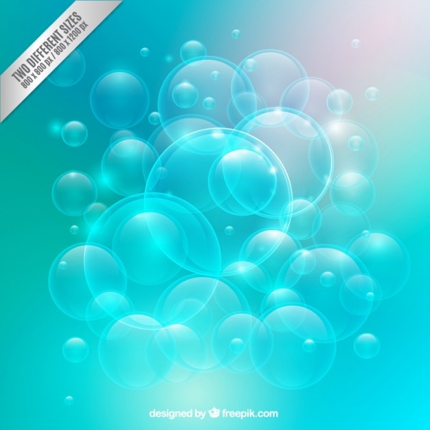 Free vector blue bubbles background