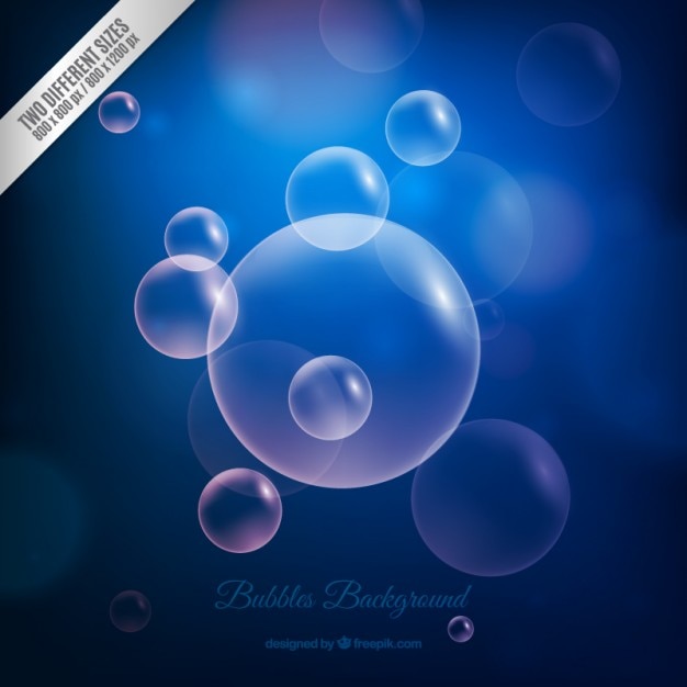 Free vector blue bubbles background