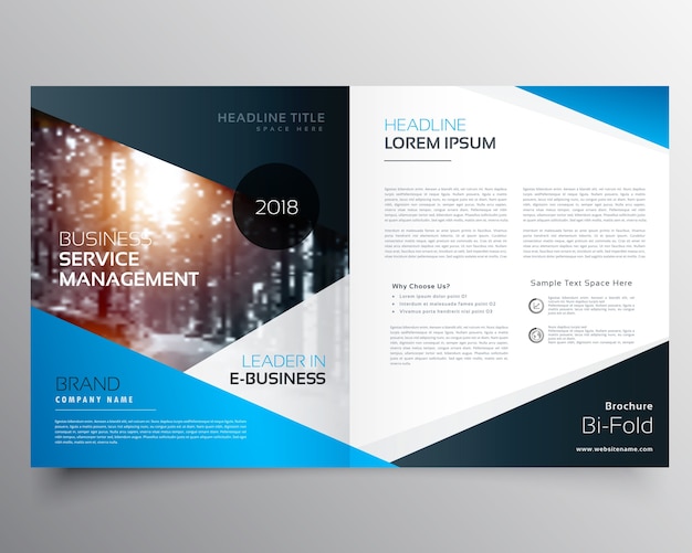 Blue business brochure template