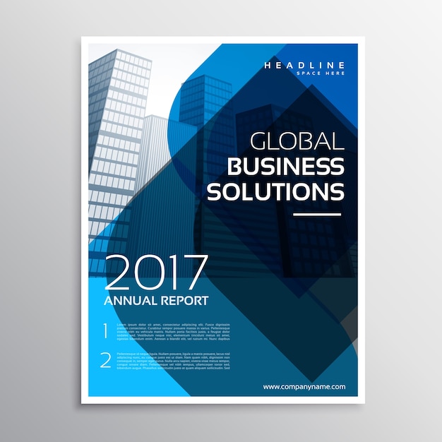 Blue business brochure template