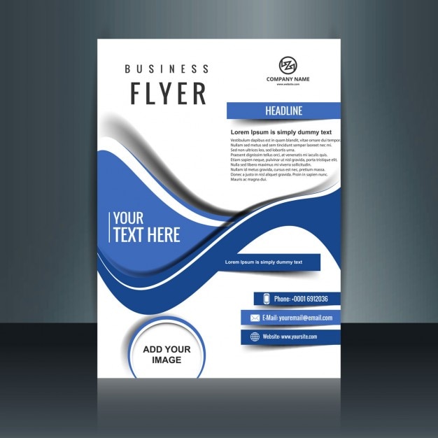 Free vector blue business brochure