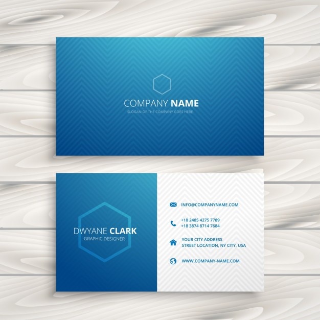 Free vector blue business card design