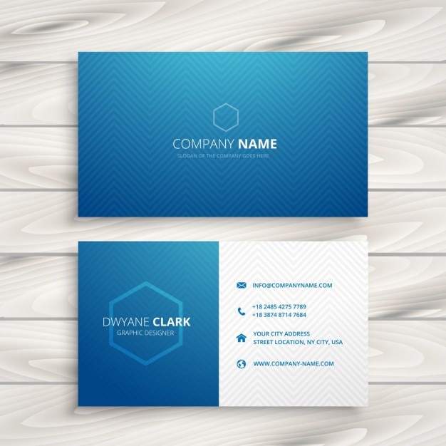 Blue business card design