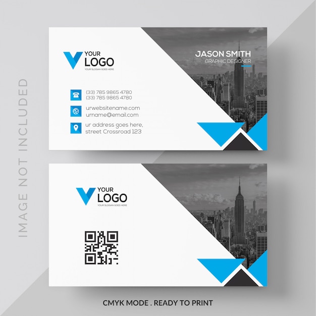 Free vector blue business card