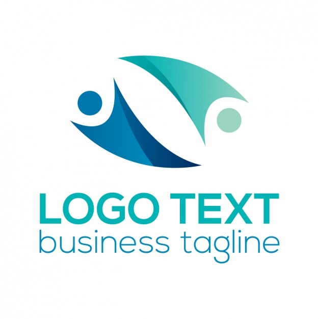 Free vector blue business logo