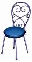 Free vector a blue chair furniture