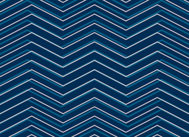 Free vector blue chevrion sashiko pattern background in zigzag style