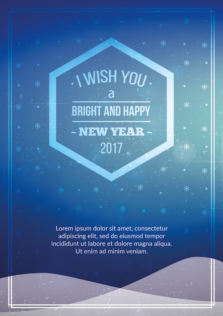 Free vector blue christmas card