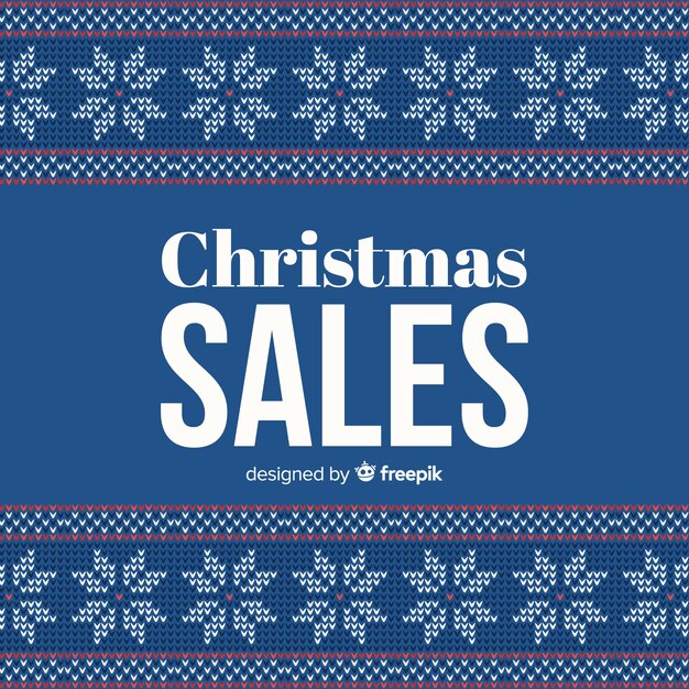 Синий фон рождественских продаж