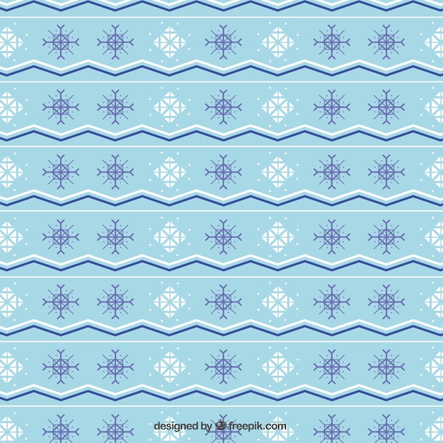 Синий Рождество снежинки шаблон