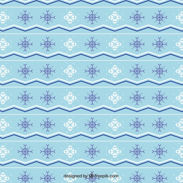 Blue christmas snowflakes pattern