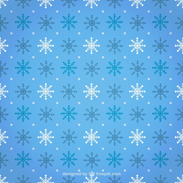 Blue Christmas Snowflakes Pattern