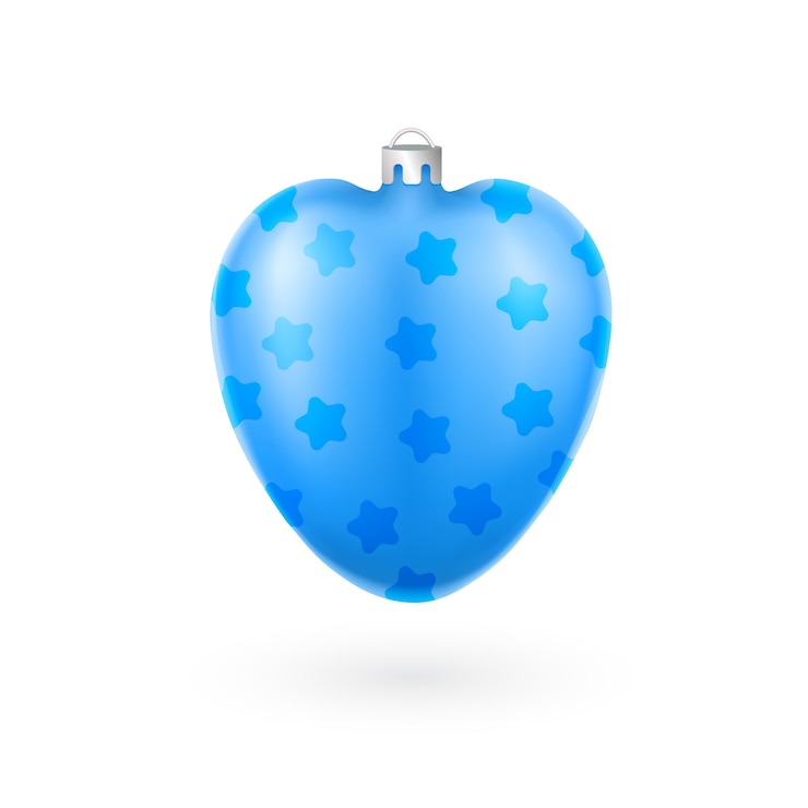 Free Vector blue christmas-tree decoration