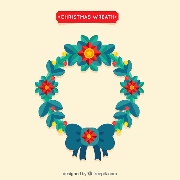 Blue christmas wreath