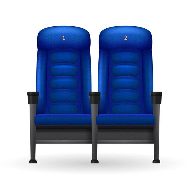 Blue Cinema Seats Illustration 