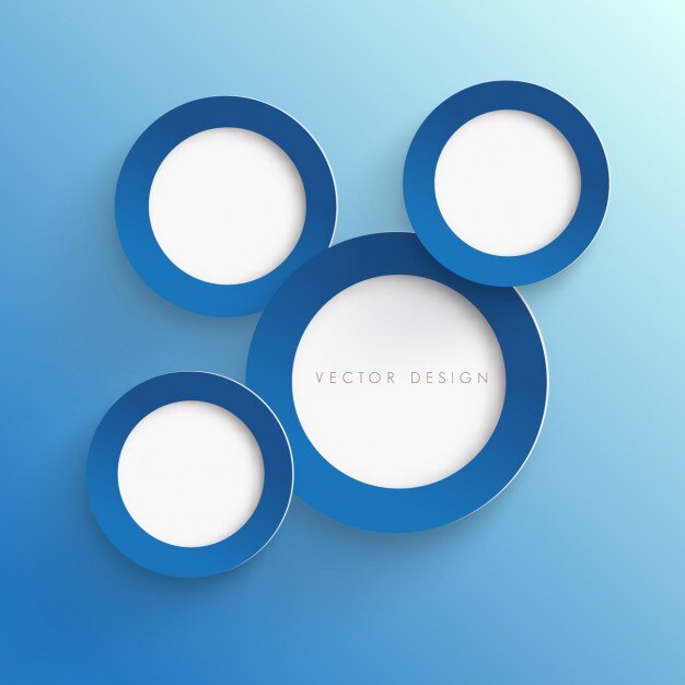 Free Vector blue circles background