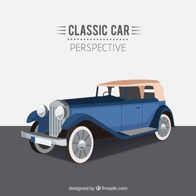 Blue classic car