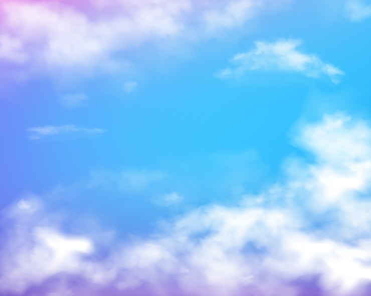 Free Vector  blue cloudy daylight background for weather design 