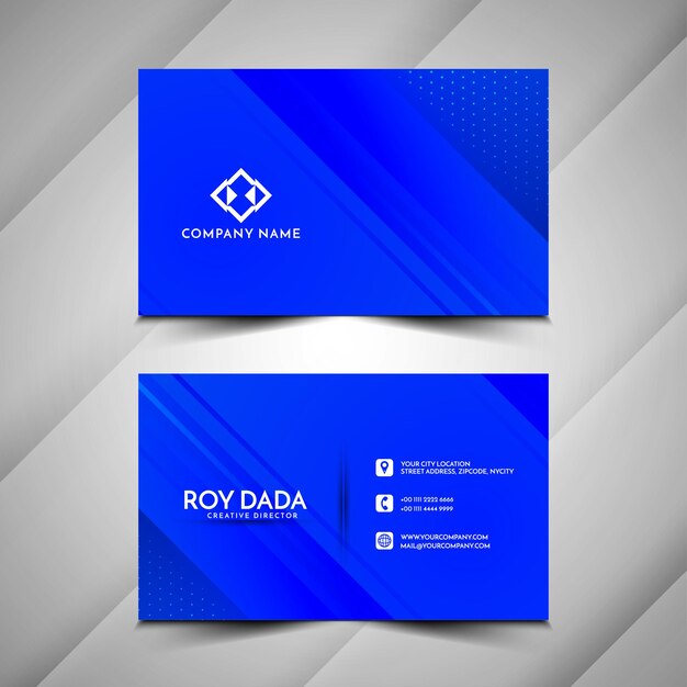 Blue color modern business card