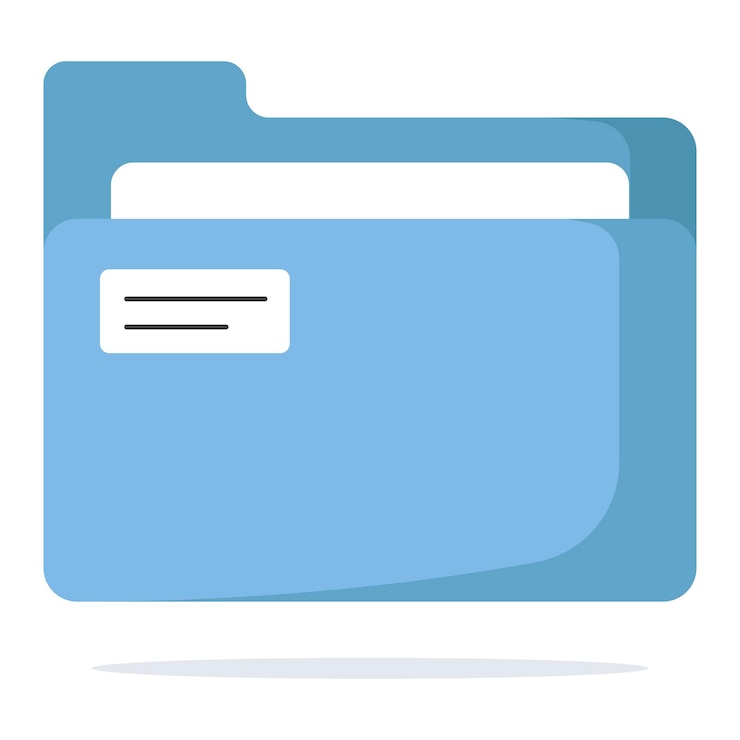 Free Vector blue computer folder flat style