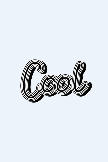 Free vector blue  cool sticker vintage font