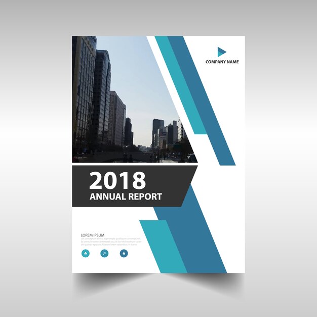 Blue corporate annual report design