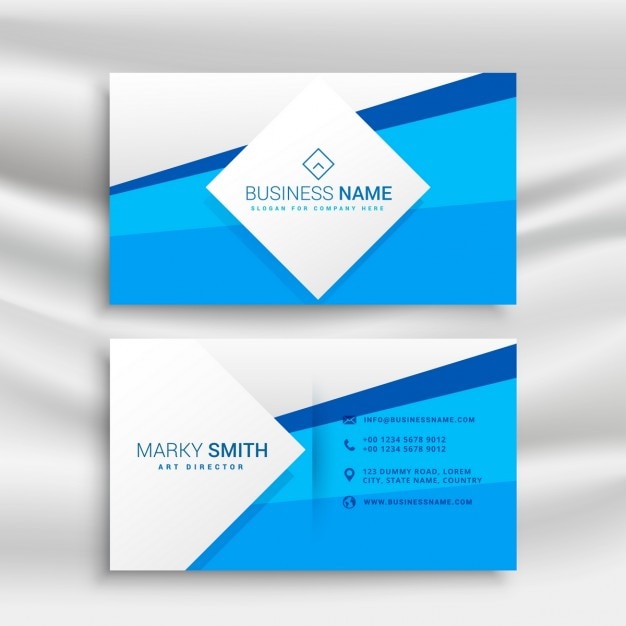 Blue corporate business card template